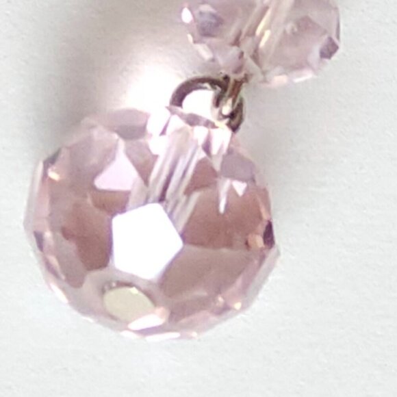 PRETTY BAUBLE PINK BLUSH Necklace and Earrings Set Vintage - Picture 5 of 5